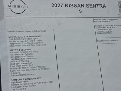 2027 Nissan Sentra S