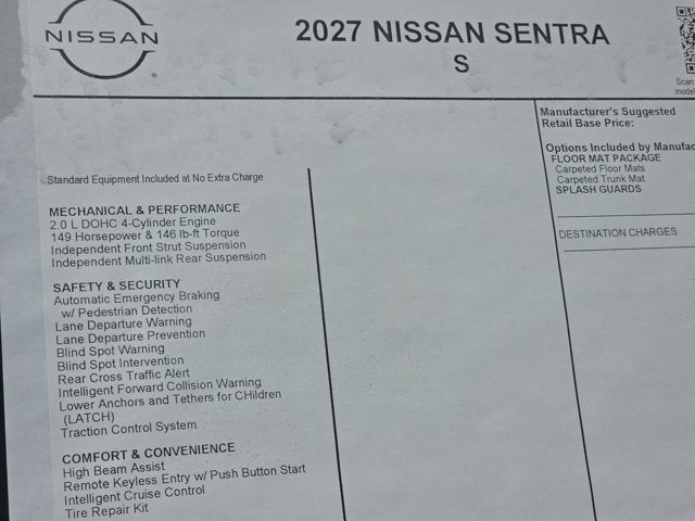 2027 Nissan Sentra S