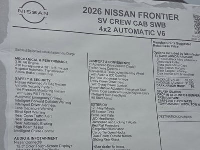 2026 Nissan Frontier SV
