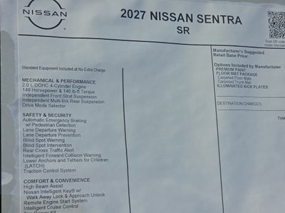 2027 Nissan Sentra SR