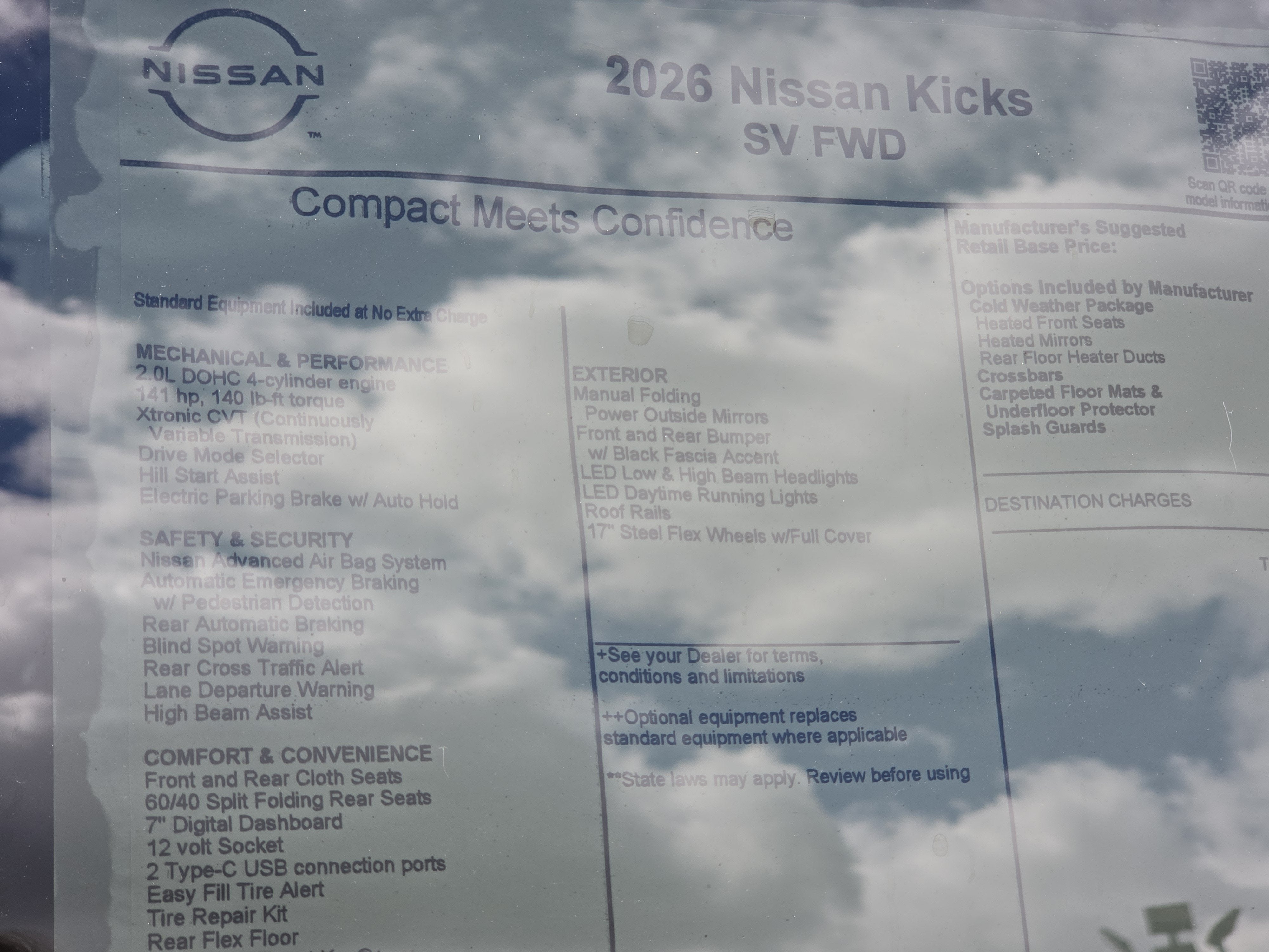 2026 Nissan Kicks SV
