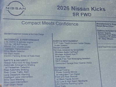 2026 Nissan Kicks SR