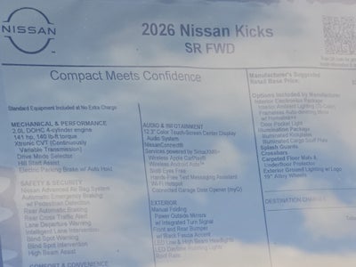 2026 Nissan Kicks SR