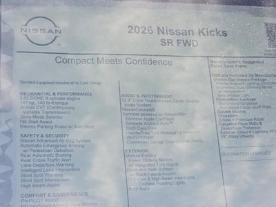 2026 Nissan Kicks SR