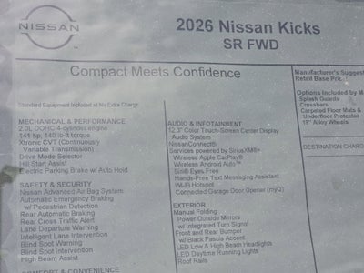 2026 Nissan Kicks SR