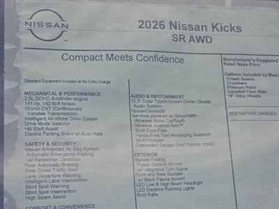 2026 Nissan Kicks SR