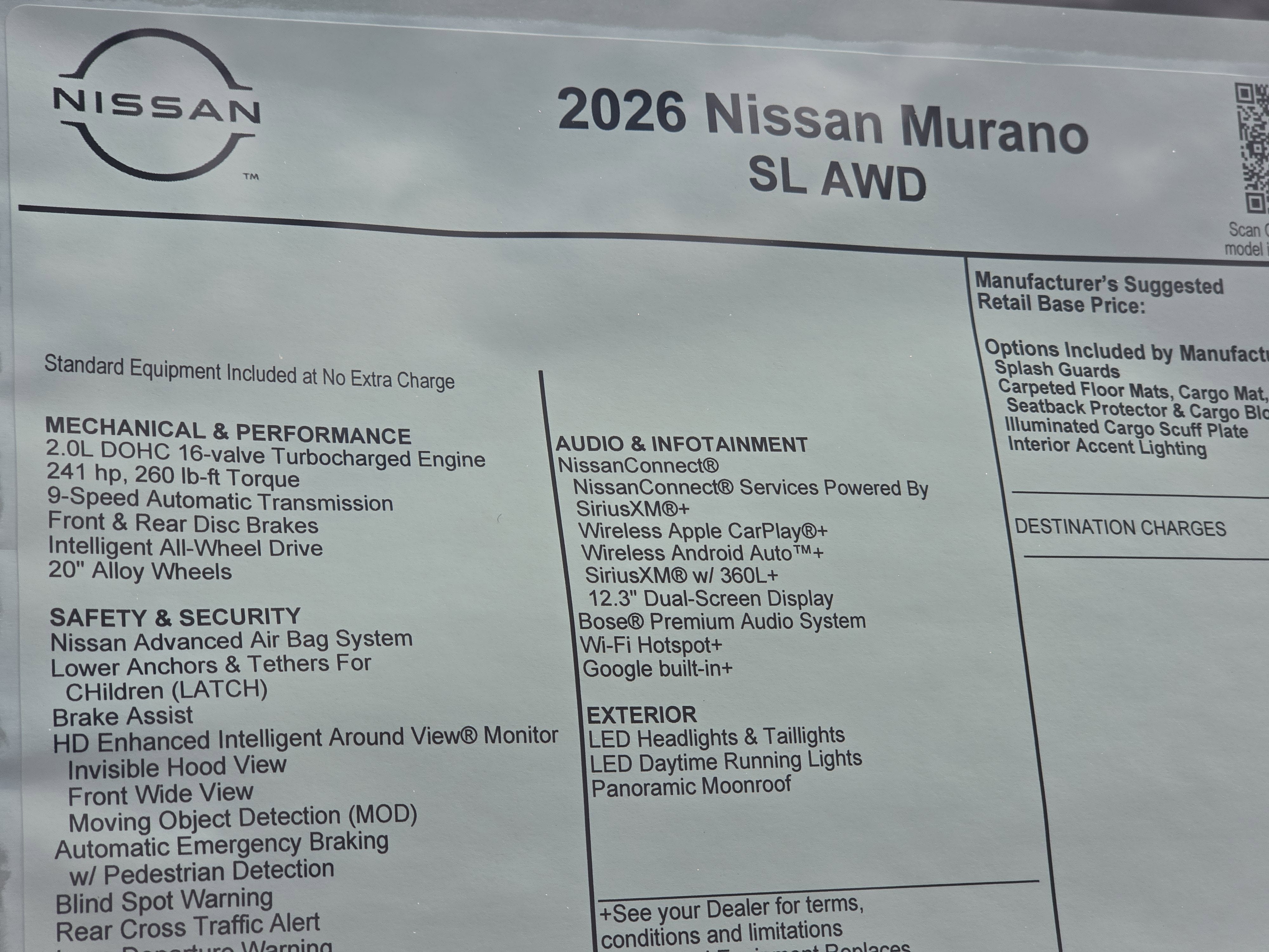 2026 Nissan Murano SL