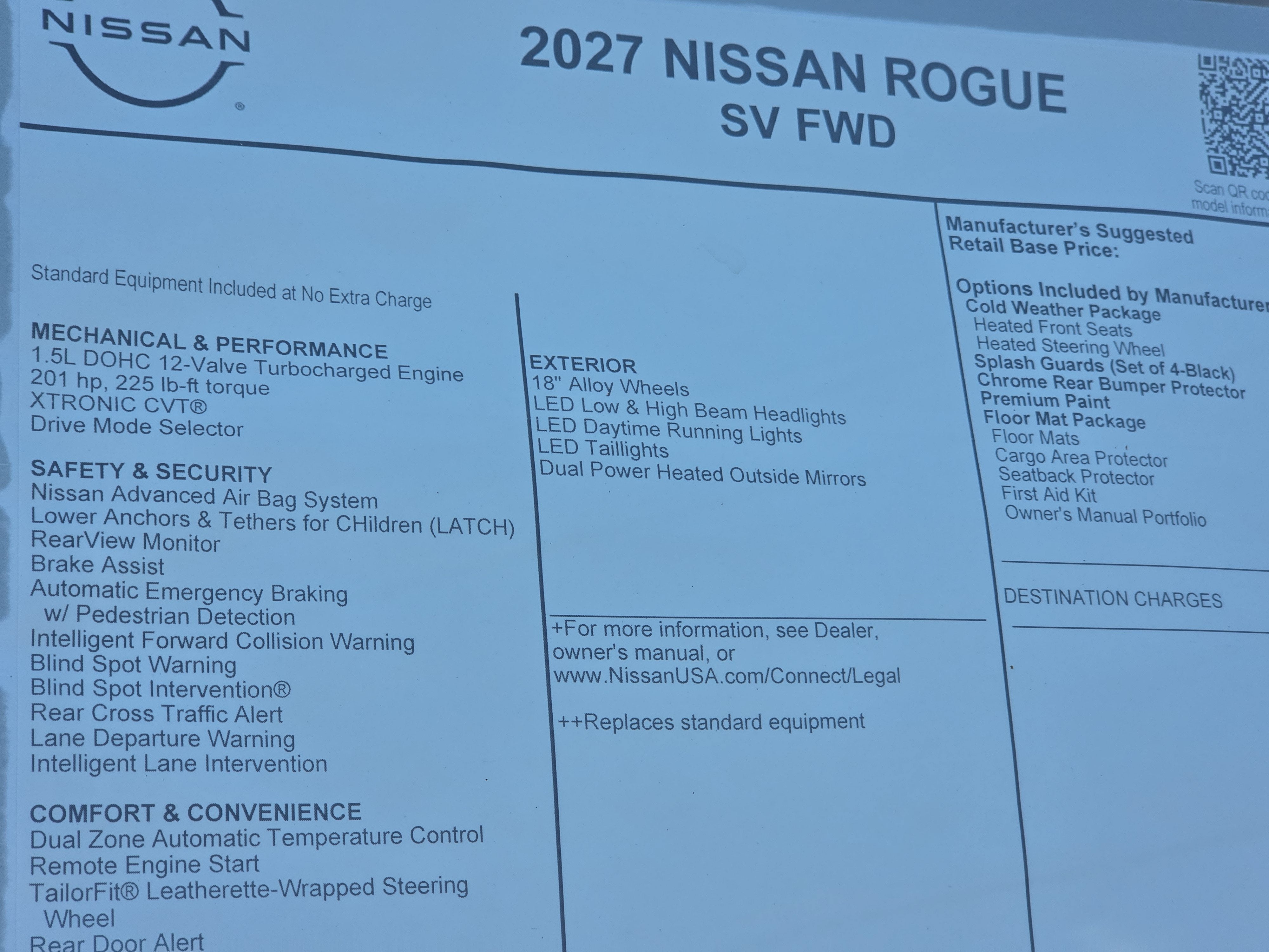 2027 Nissan Rogue SV