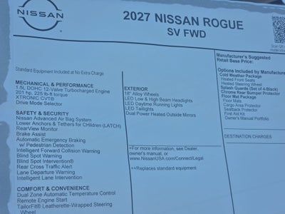 2027 Nissan Rogue SV