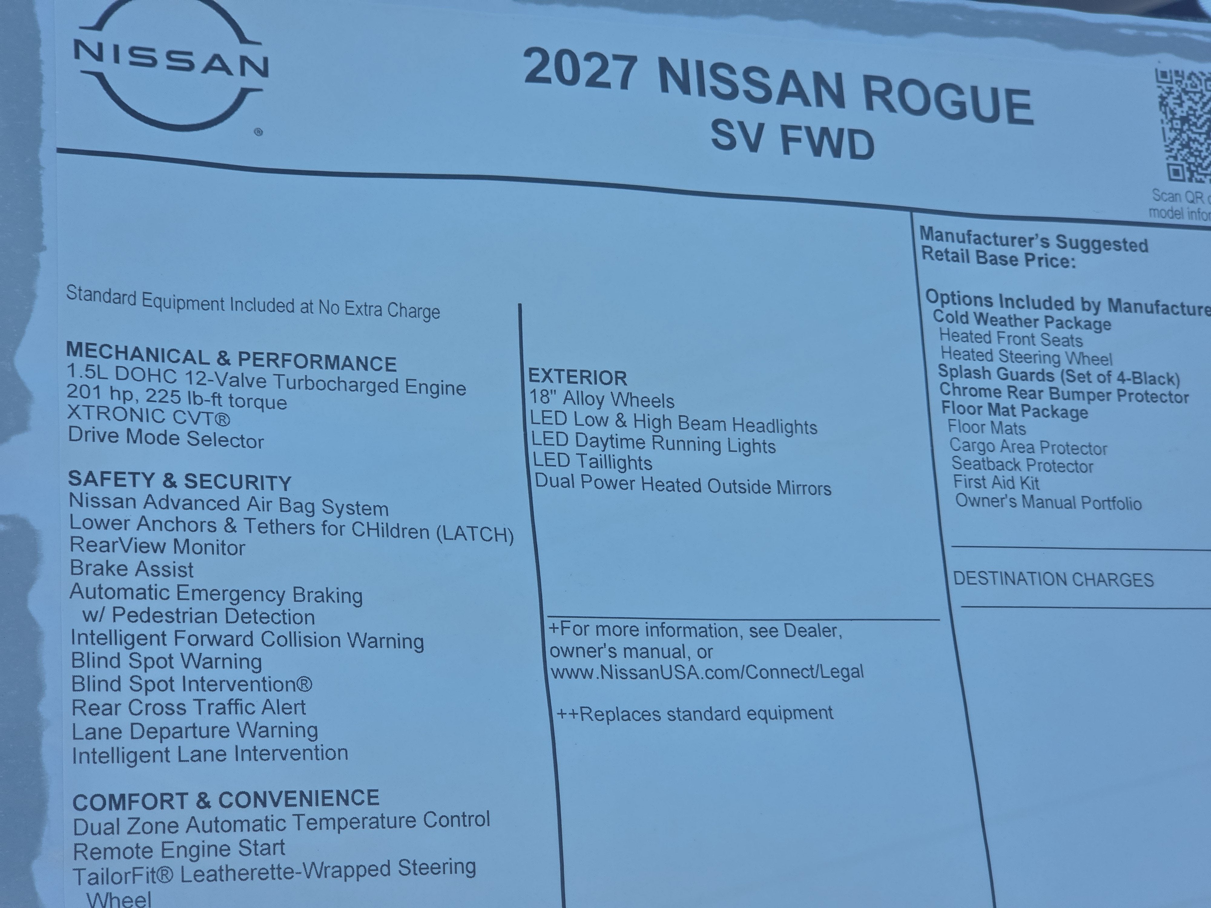 2027 Nissan Rogue SV
