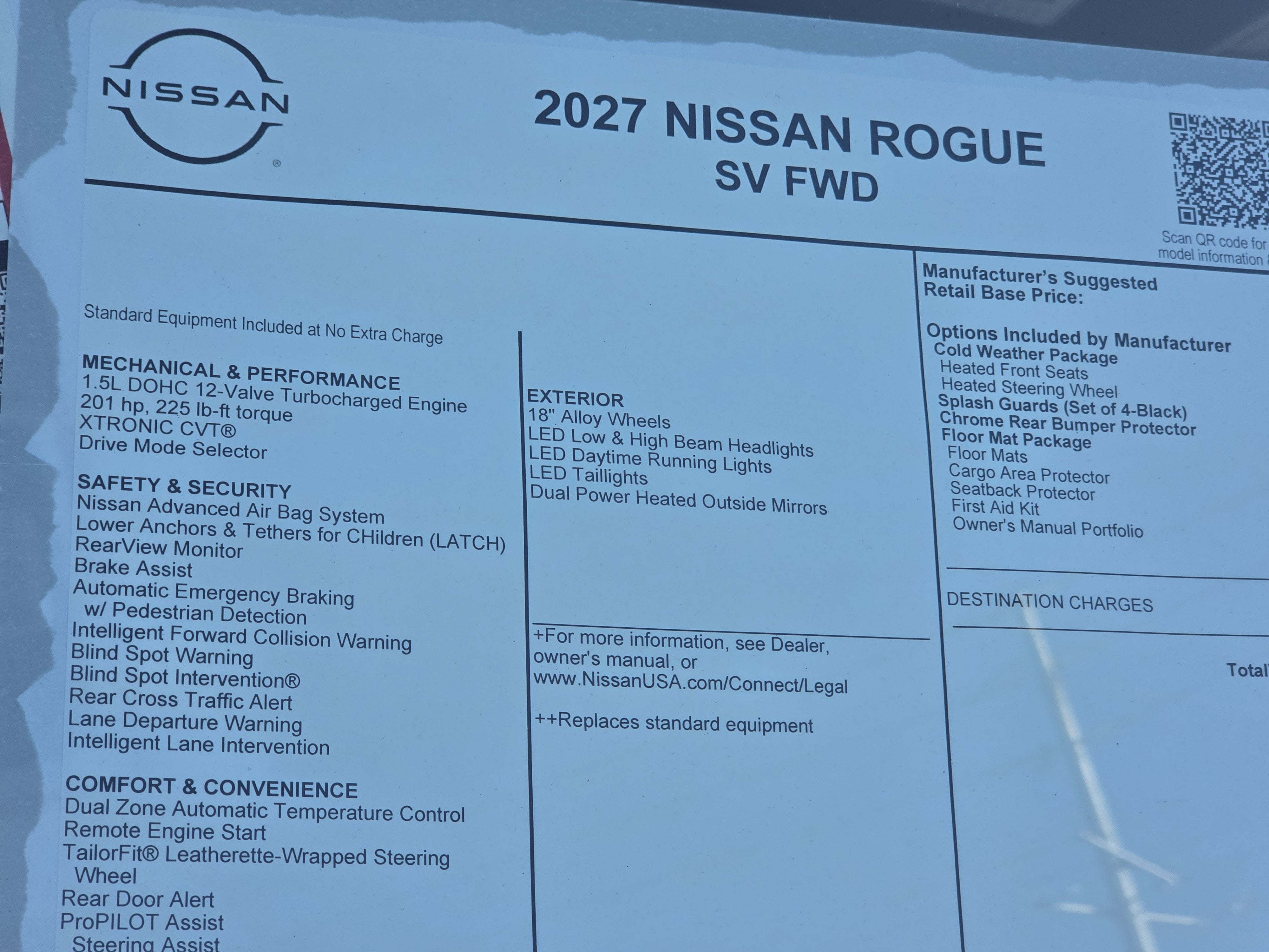 2027 Nissan Rogue SV