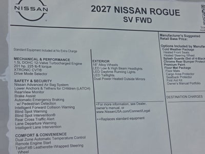 2027 Nissan Rogue SV