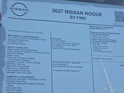2027 Nissan Rogue SV
