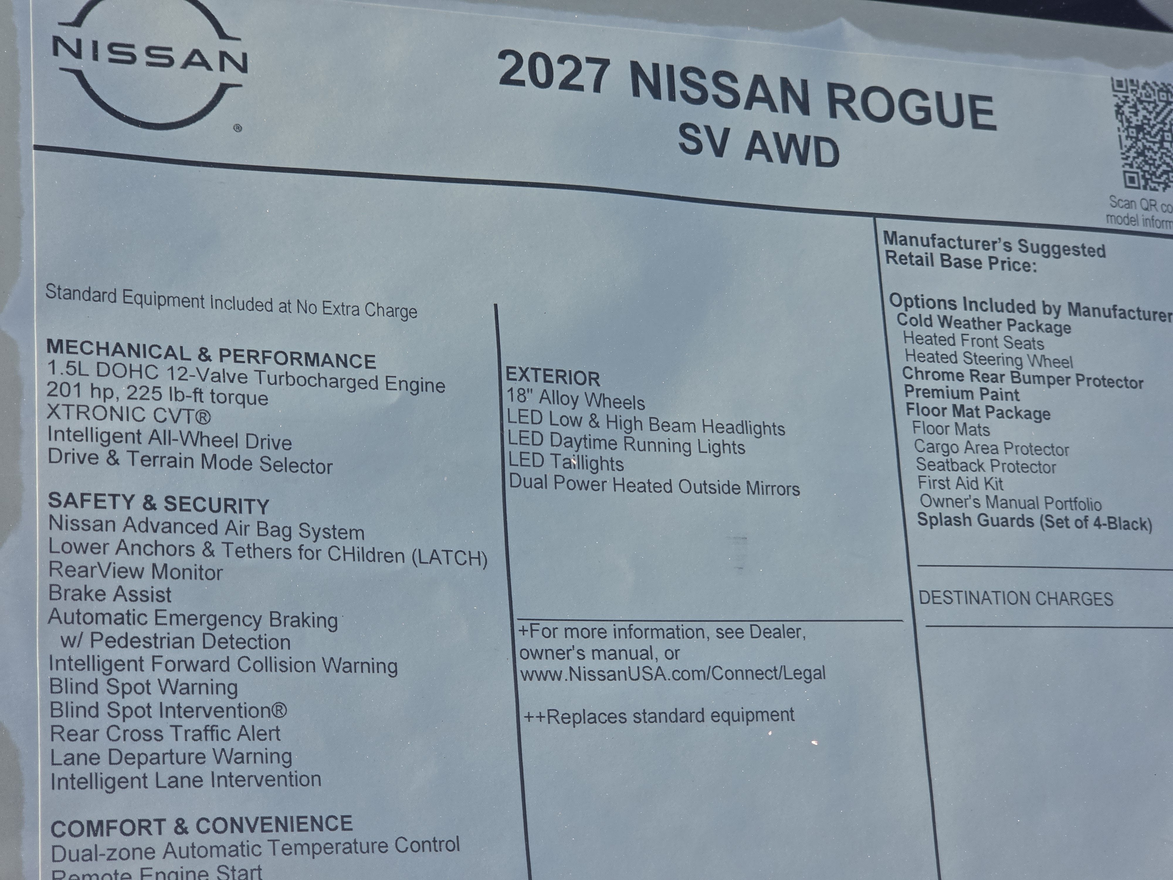 2027 Nissan Rogue SV