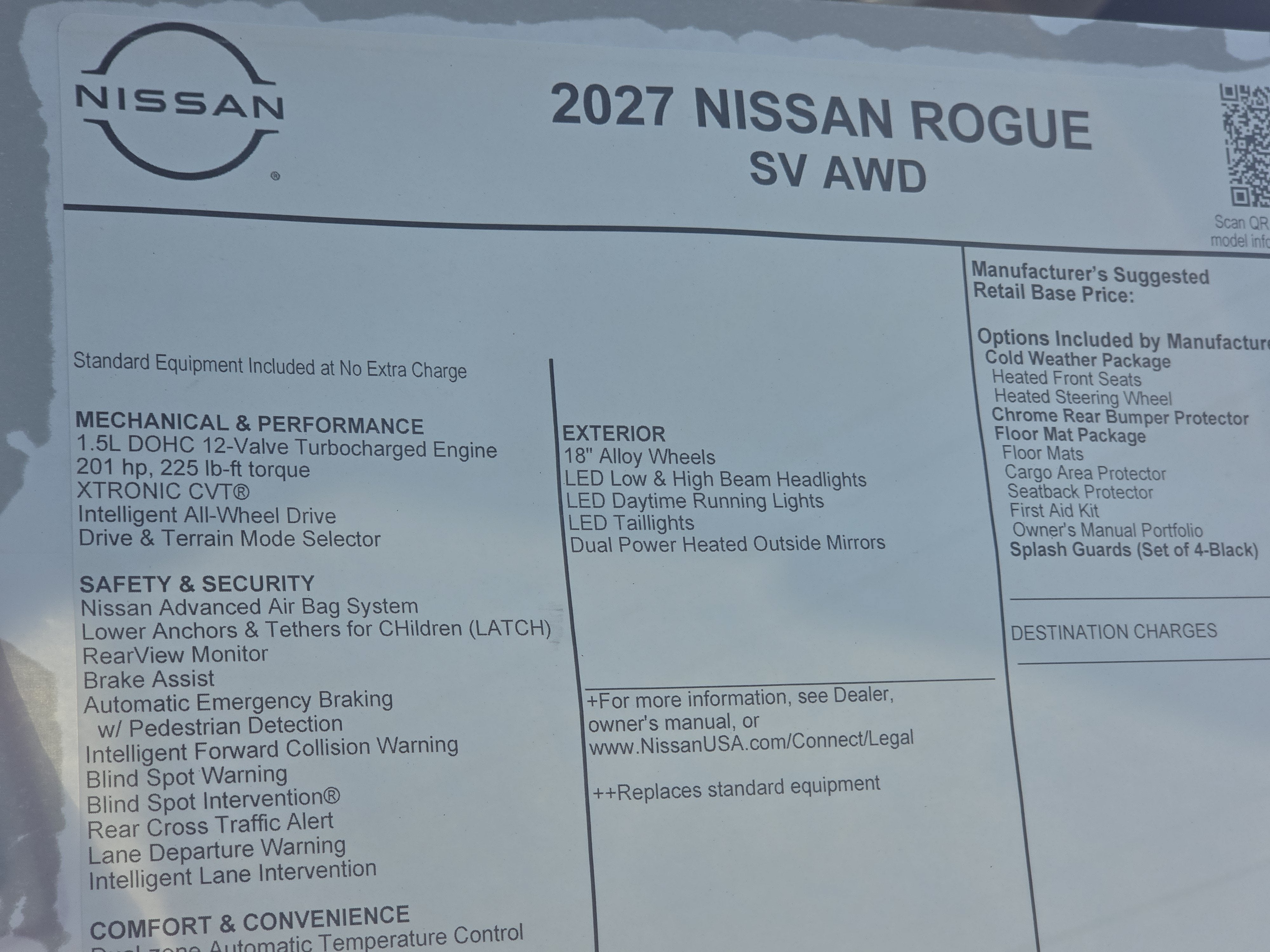 2027 Nissan Rogue SV