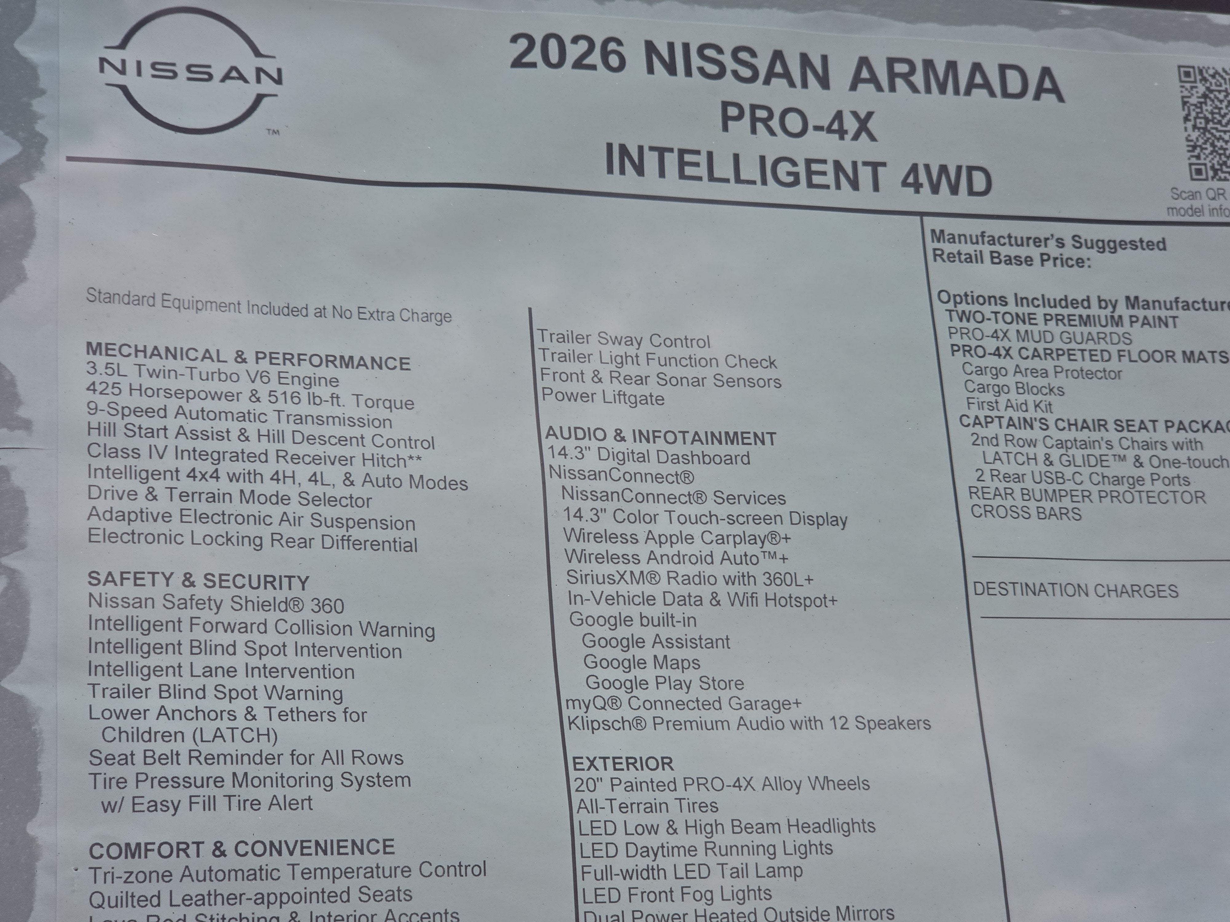 2026 Nissan Armada PRO-4X