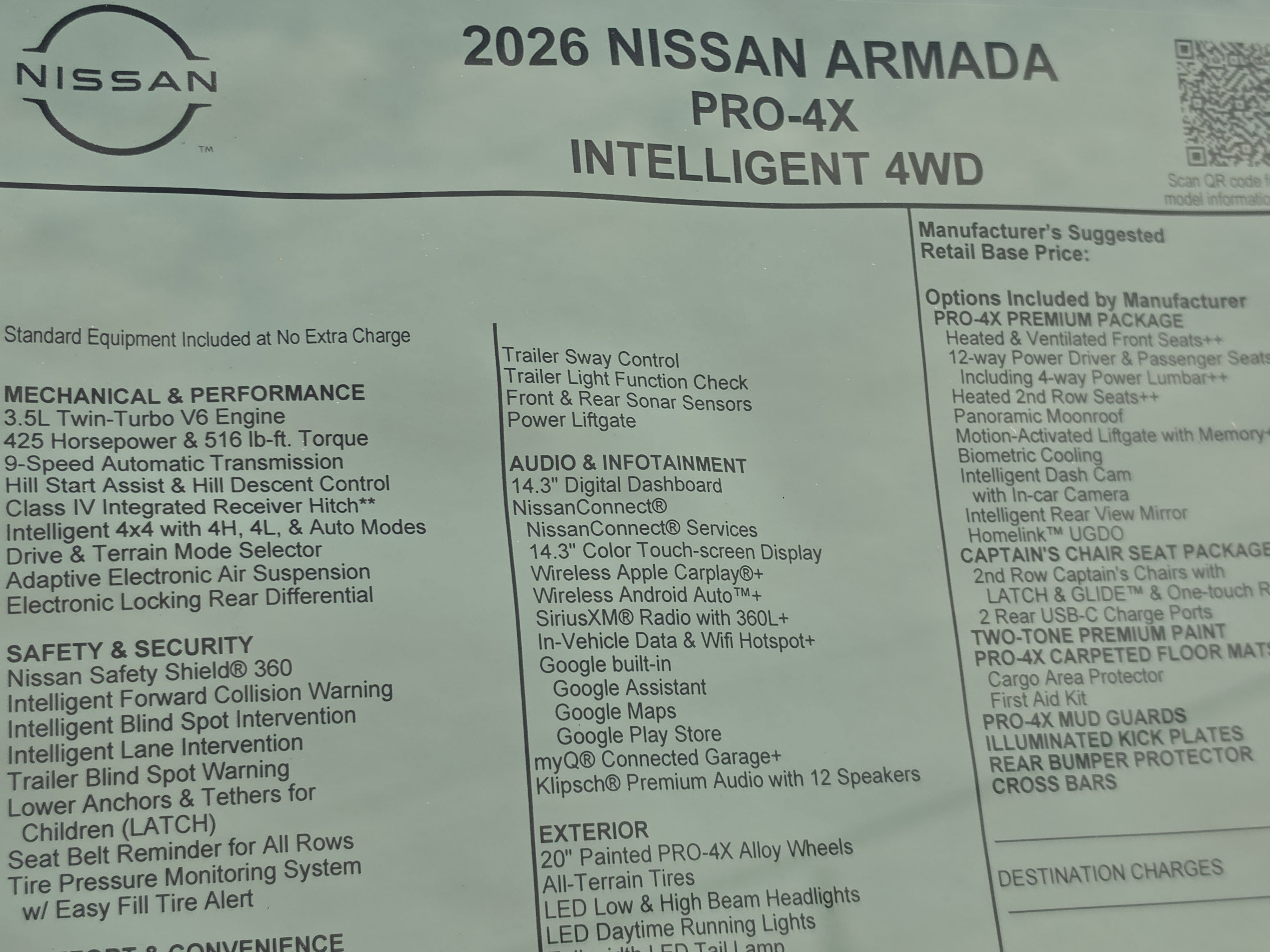 2026 Nissan Armada PRO-4X